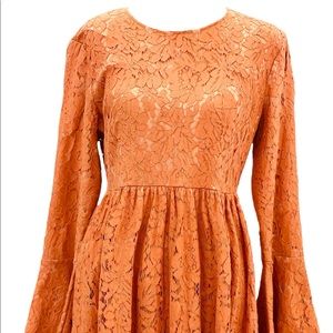 Ombre Lace Terracotta Dress